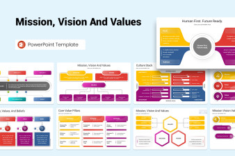 Mission, Vision And Values PowerPoint Template | Nulivo Market