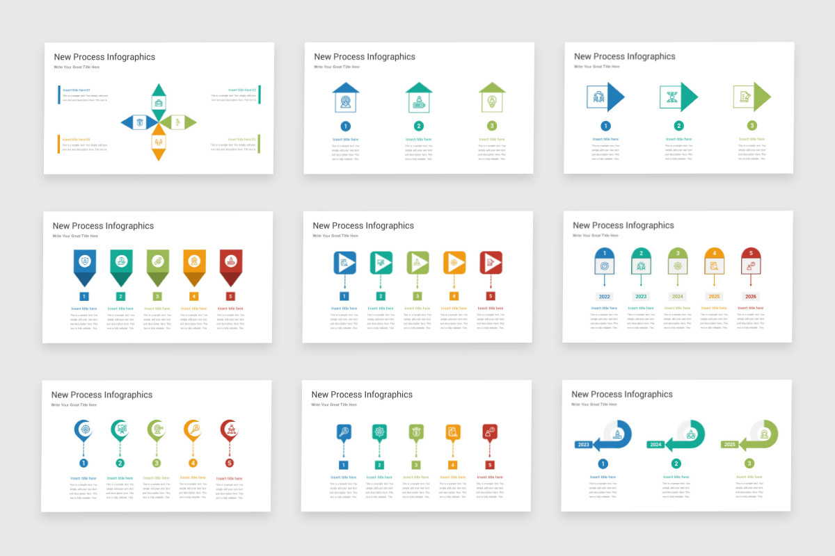 Process Fragmented Slide New Process Infographics Google Slides Template | Nulivo Market