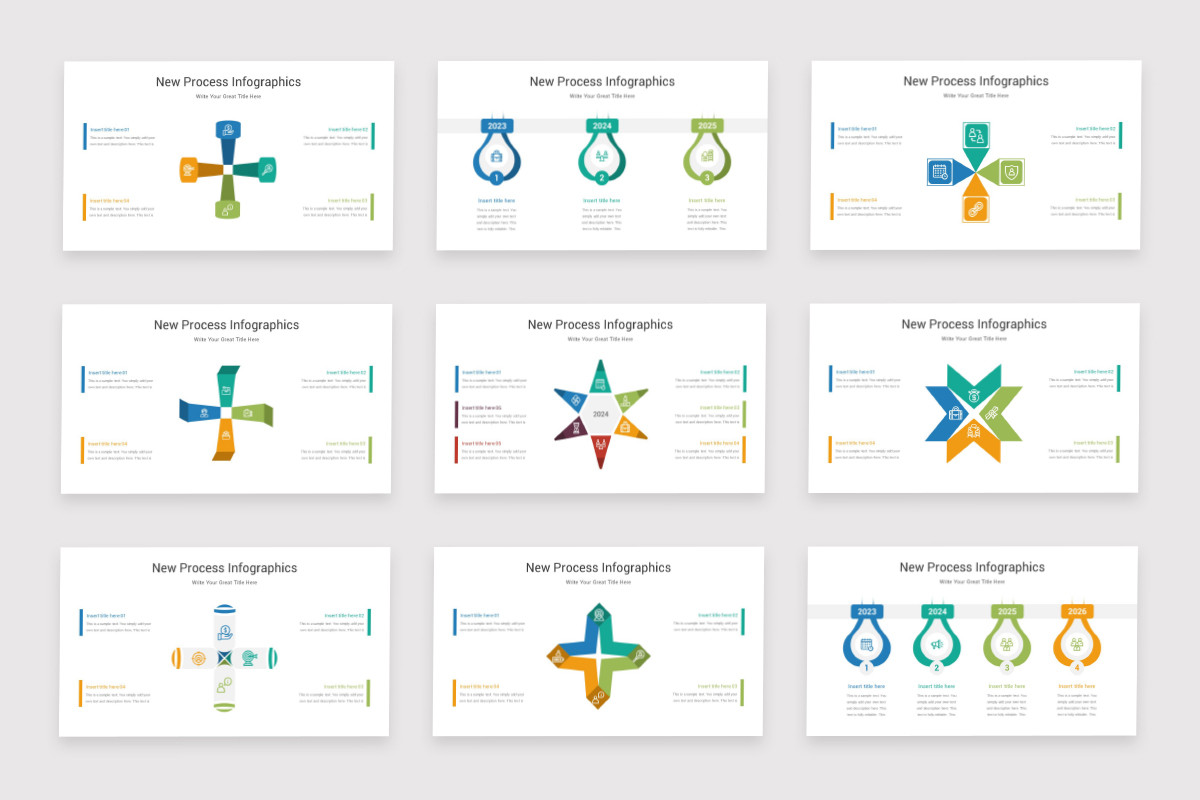 New Process Picture New Process Infographics Keynote Template | Nulivo Market