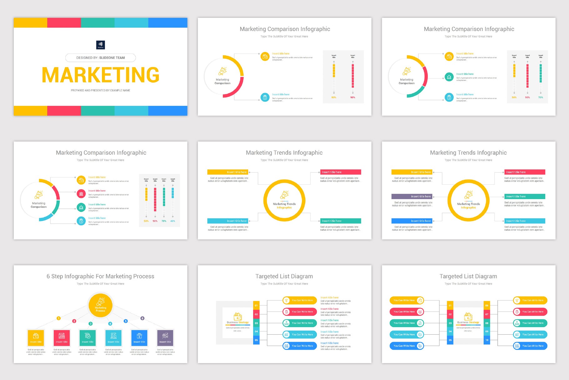 Marketing Diagrams Google Slides Template Nulivo Market