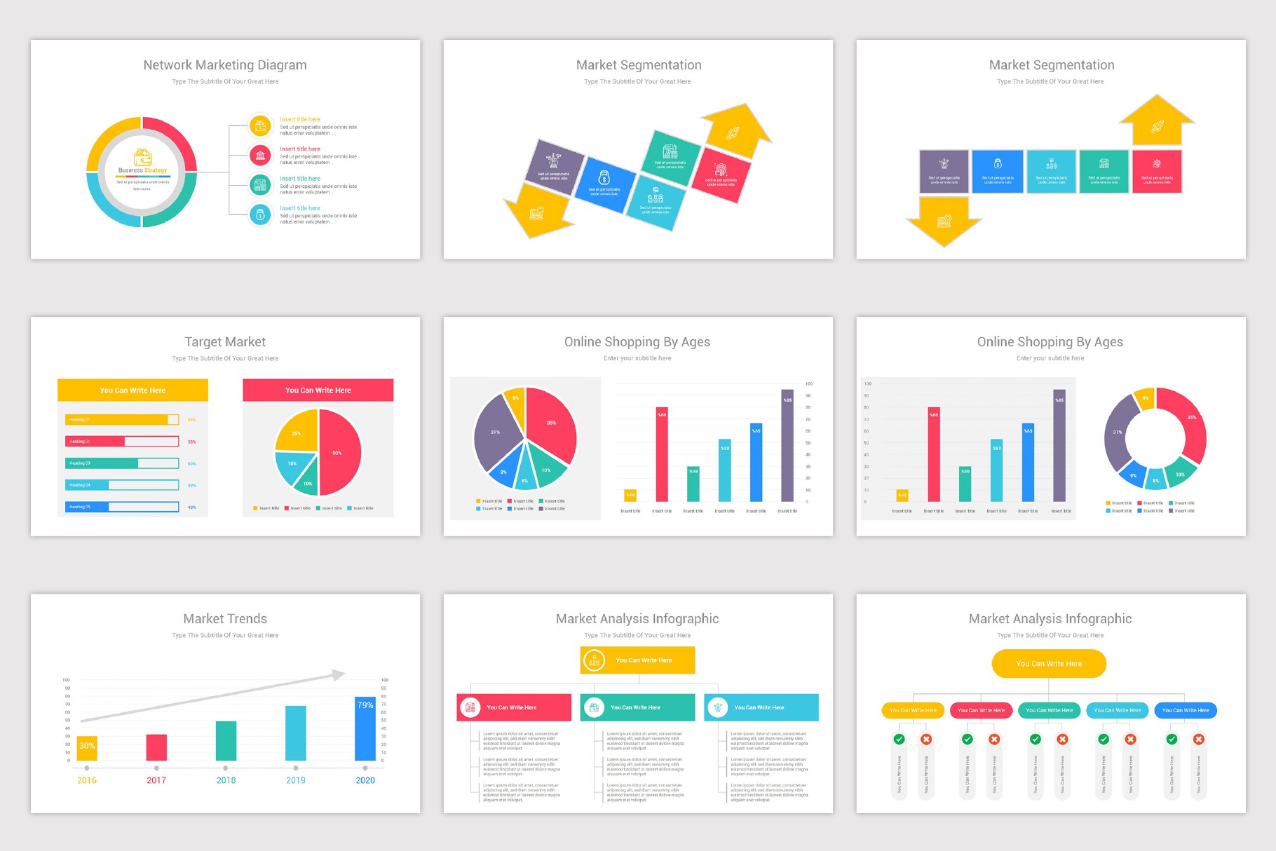 Marketing Diagrams Google Slides Template Nulivo Market