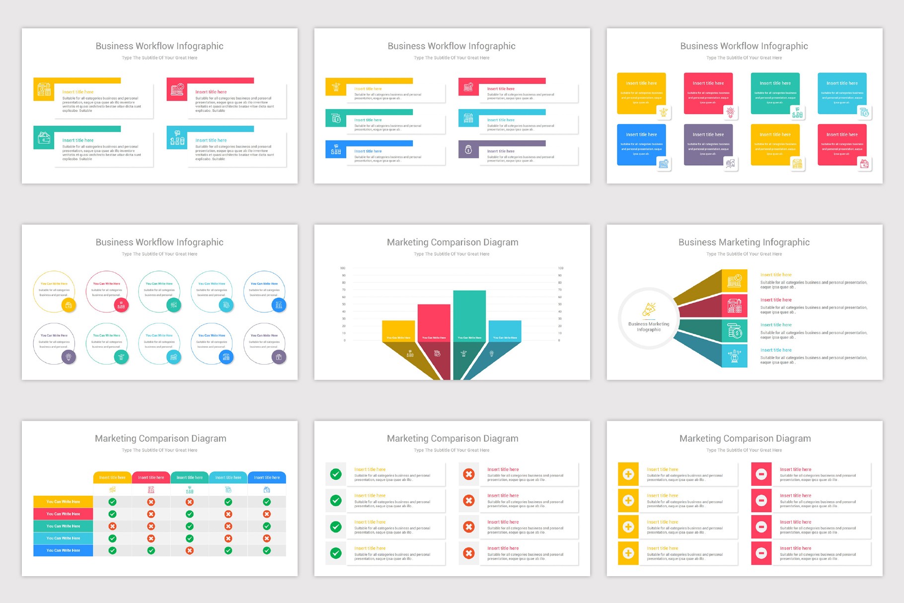 Marketing Diagrams Google Slides Template Nulivo Market