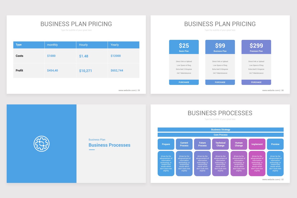 Business Plan Google Slides Presentation Template Nulivo Market