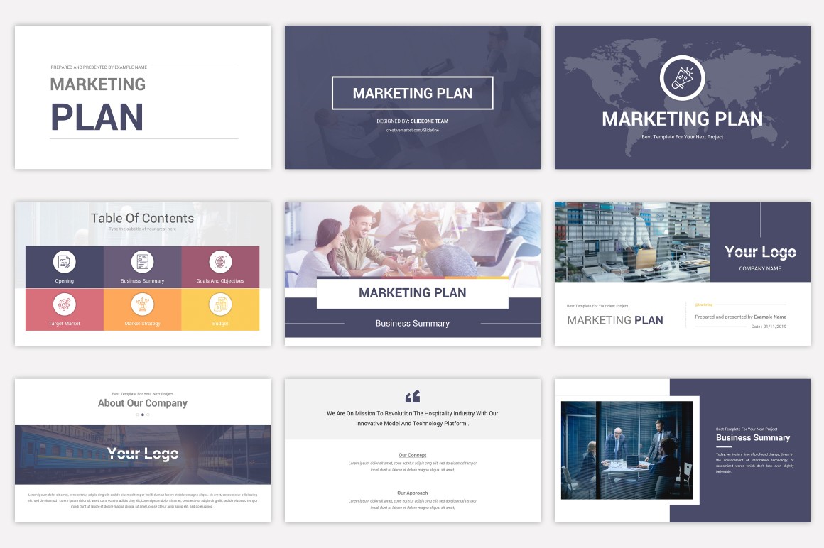 Marketing Plan PowerPoint Template | Nulivo Market