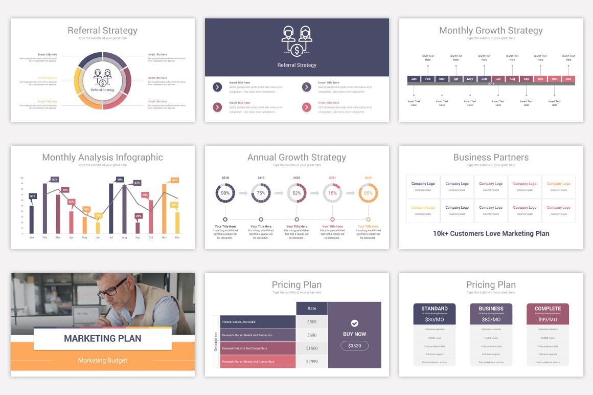 Marketing Plan PowerPoint Template | Nulivo Market