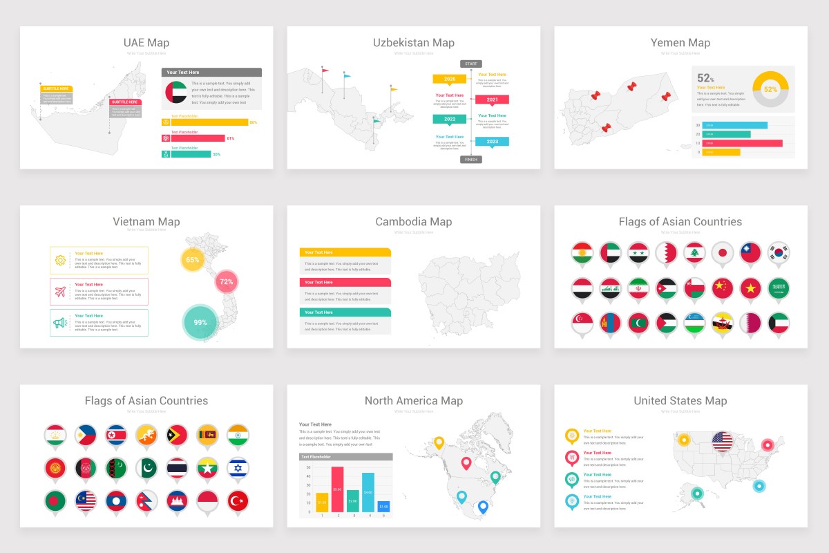 World Maps Google Slides Template Nulivo Market