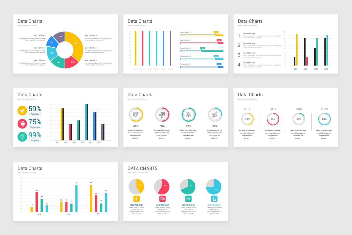 Data Charts Google Slides Presentation Template Nulivo Market