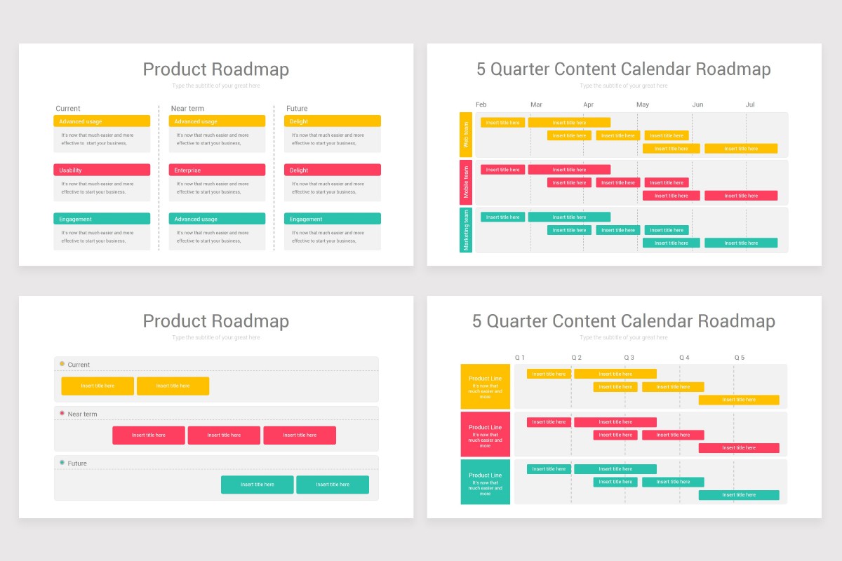 Product Roadmap Keynote Presentation Template | Nulivo Market