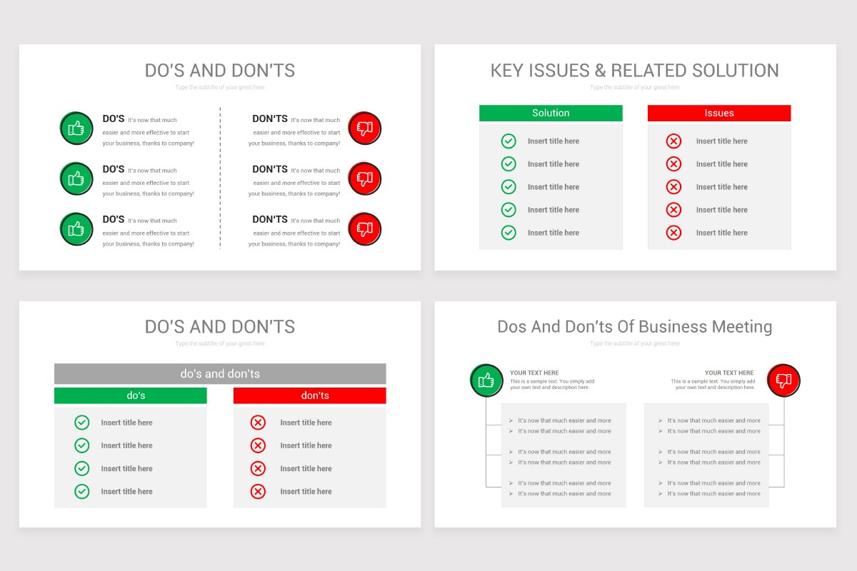Do’s and Don’ts Keynote Presentation Template | Nulivo Market