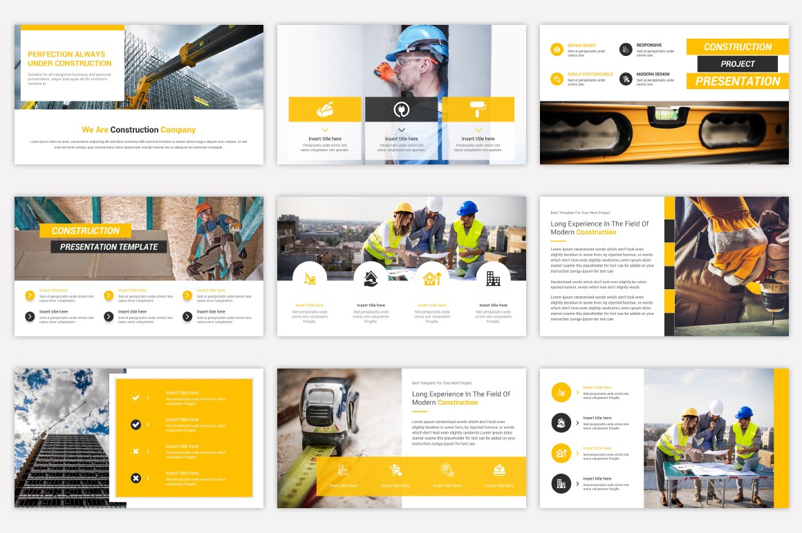 Construction PowerPoint Presentation Template | Nulivo Market
