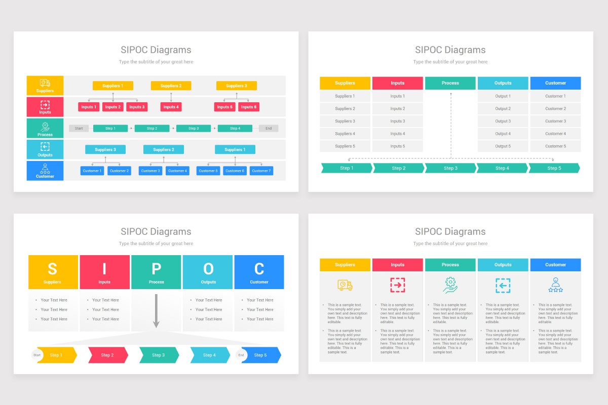 SIPOC Diagrams PowerPoint Template Nulivo Market SIPOC Diagrams PowerPoint Template Nulivo Market