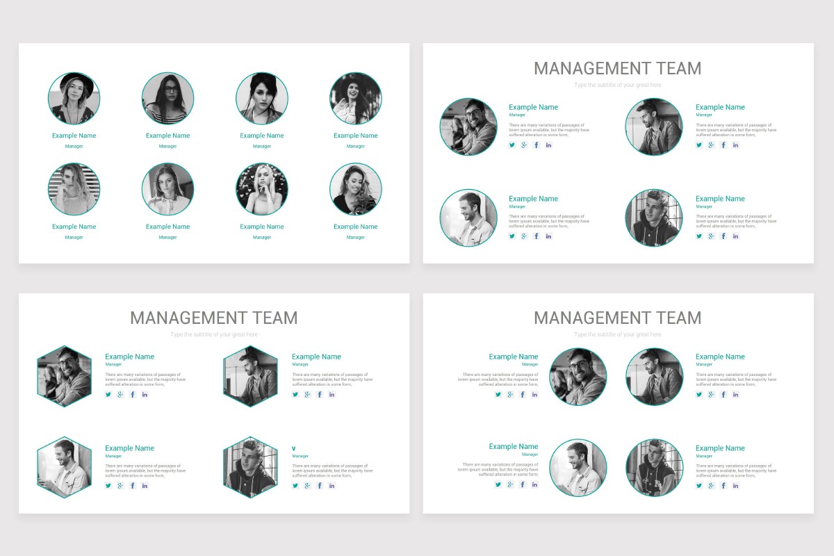 Management Team PowerPoint Presentation Template | Nulivo Market