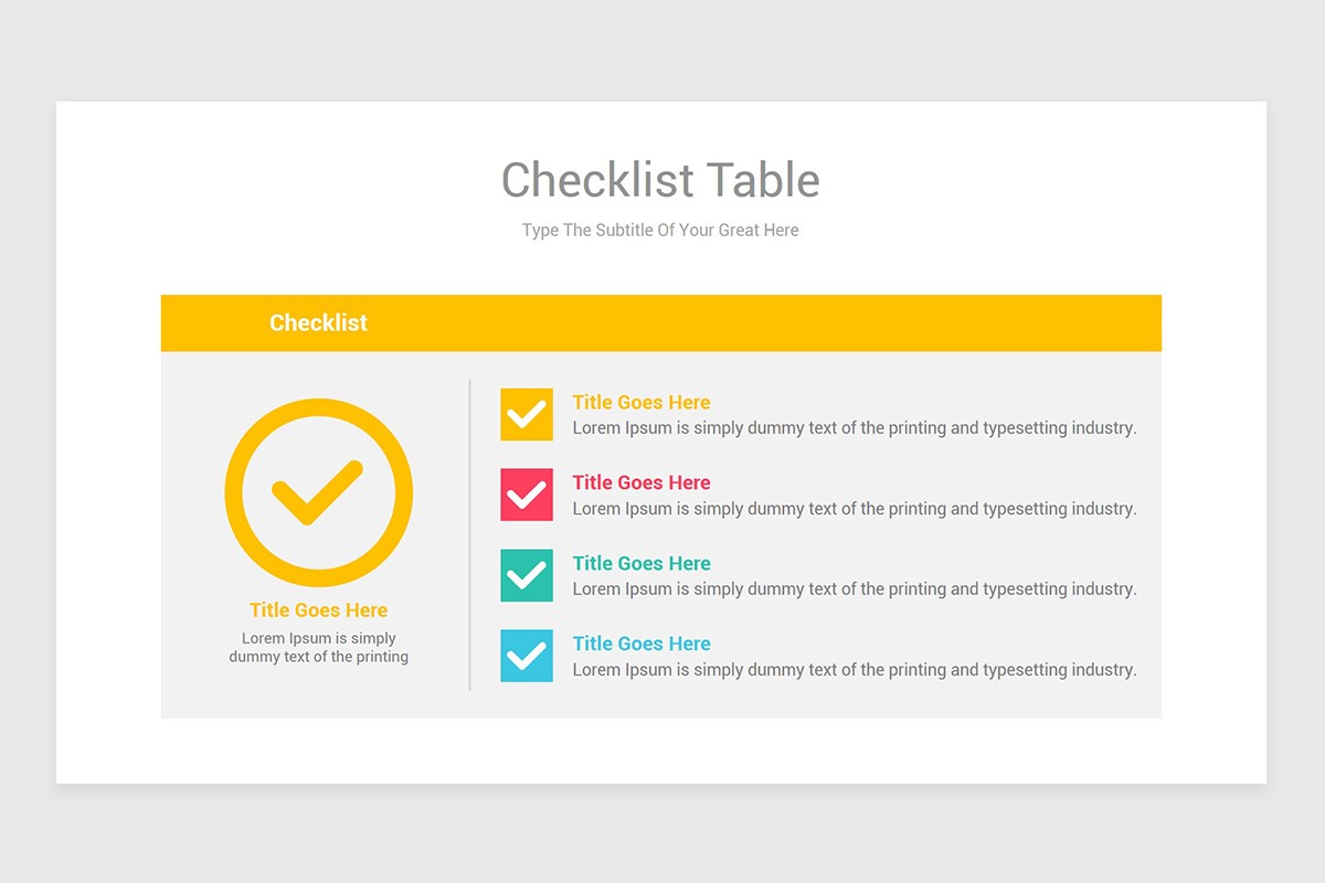 Editable Checklist PowerPoint Template | Nulivo Market
