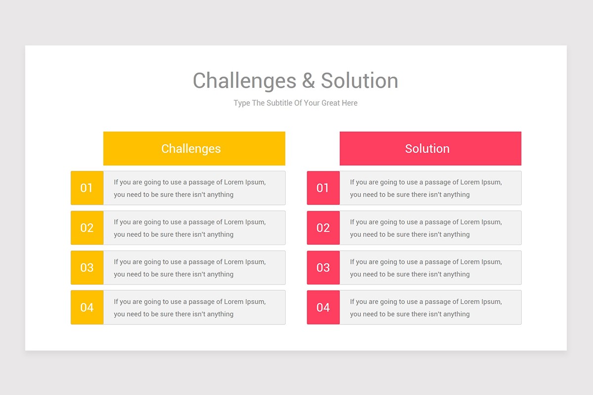 Challenges And Solutions Keynote Template Nulivo Market