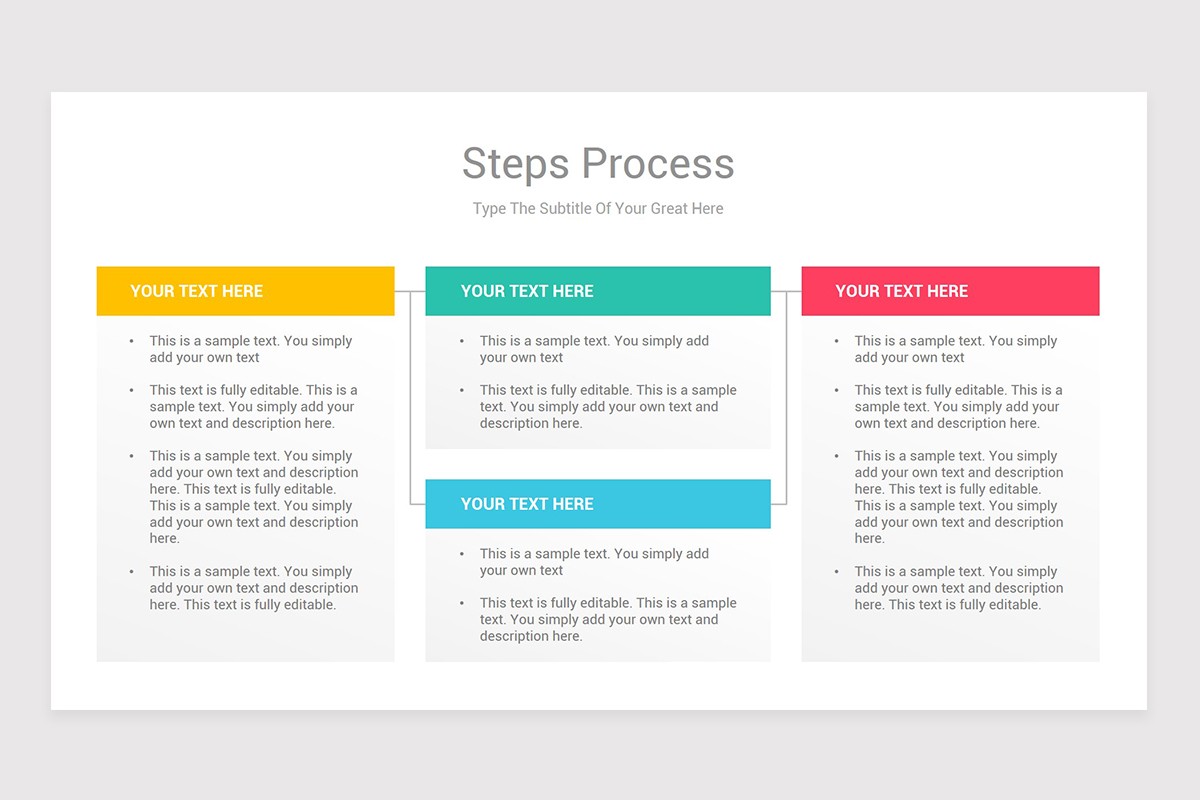 Process Text Box Steps Process With Text Boxes PowerPoint Diagrams | Nulivo Market