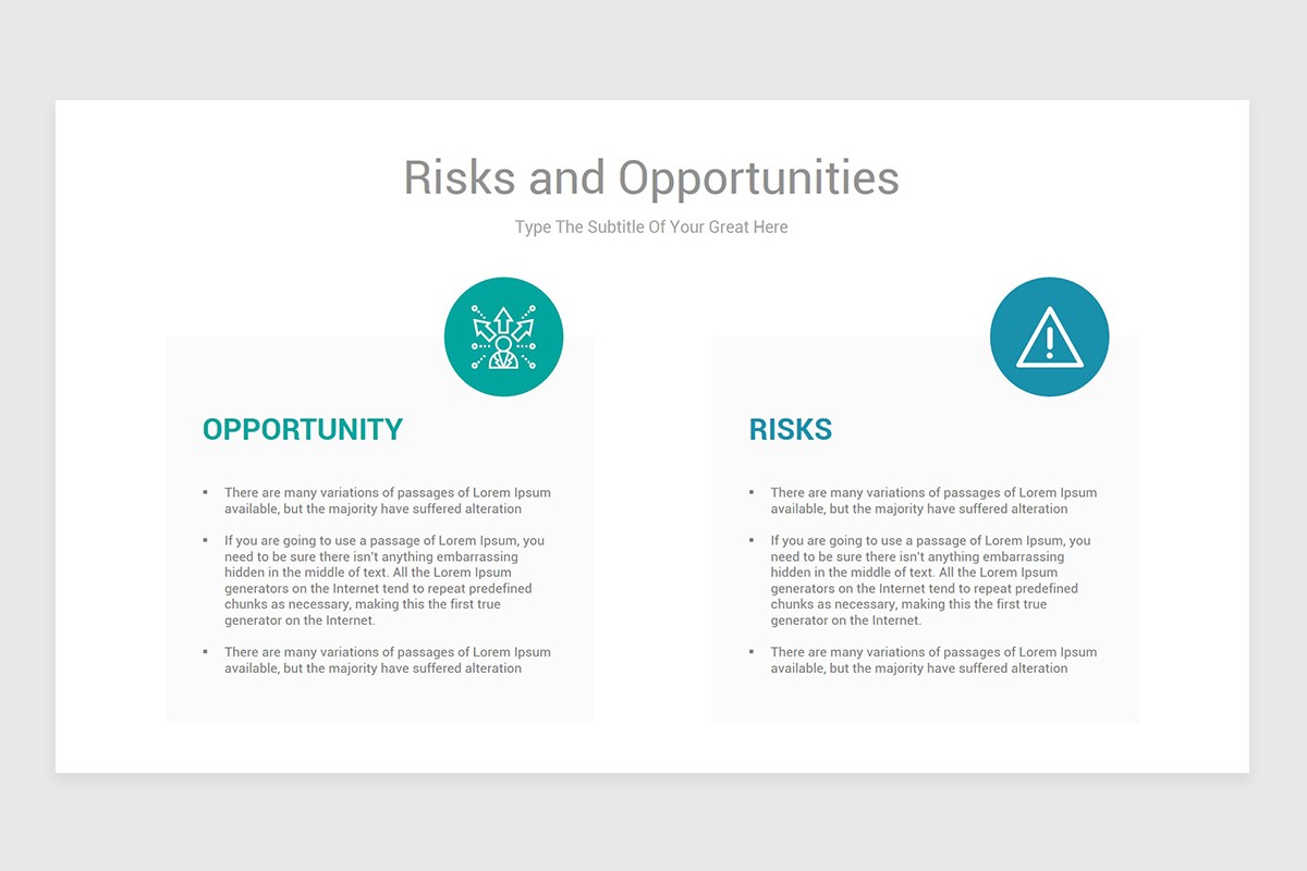 Risks and Opportunities PowerPoint Template | Nulivo Market