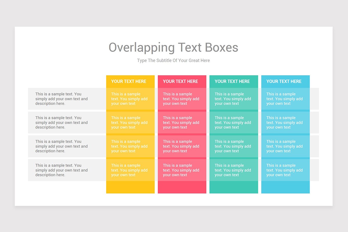 Two Overlapping Text Box Overlapping Text Boxes Google Slides Template | Nulivo Market