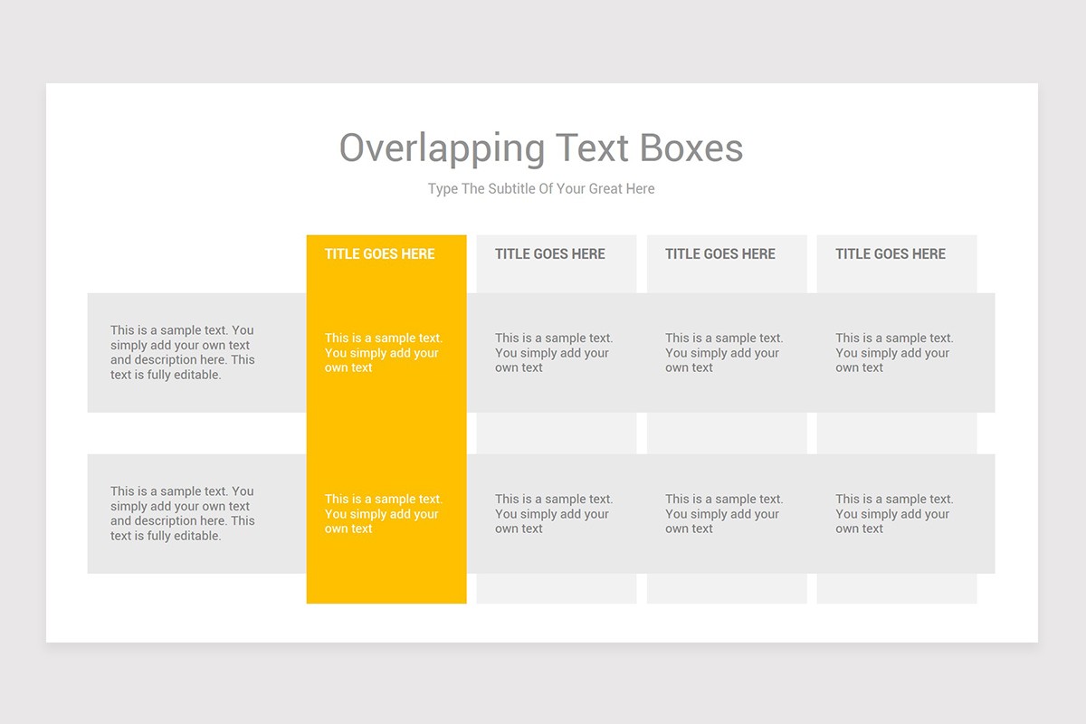 Overlapping Text Boxes Keynote Template Nulivo Market