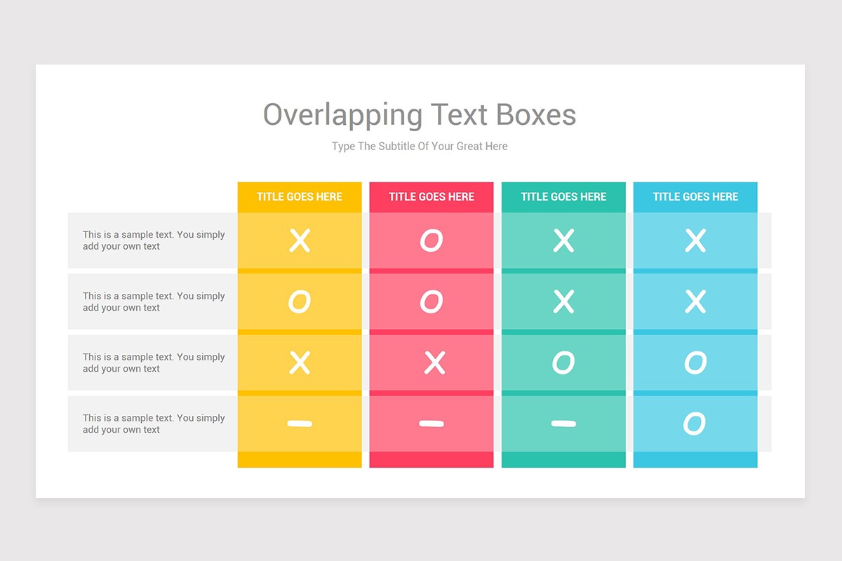 Two Overlapping Text Box Overlapping Text Boxes Keynote Template | Nulivo Market