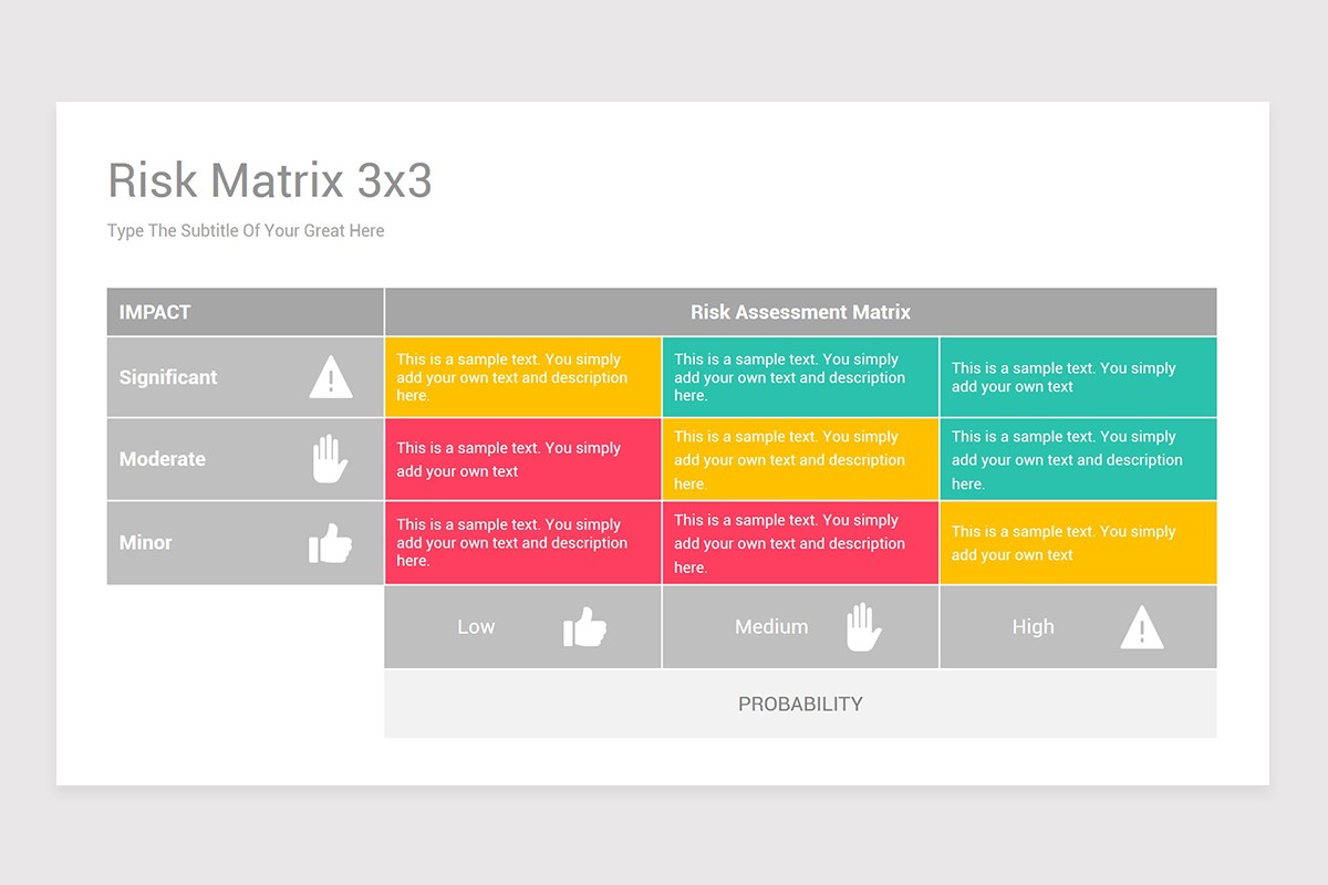 Risk Matrix Keynote Diagrams Template | Nulivo Market