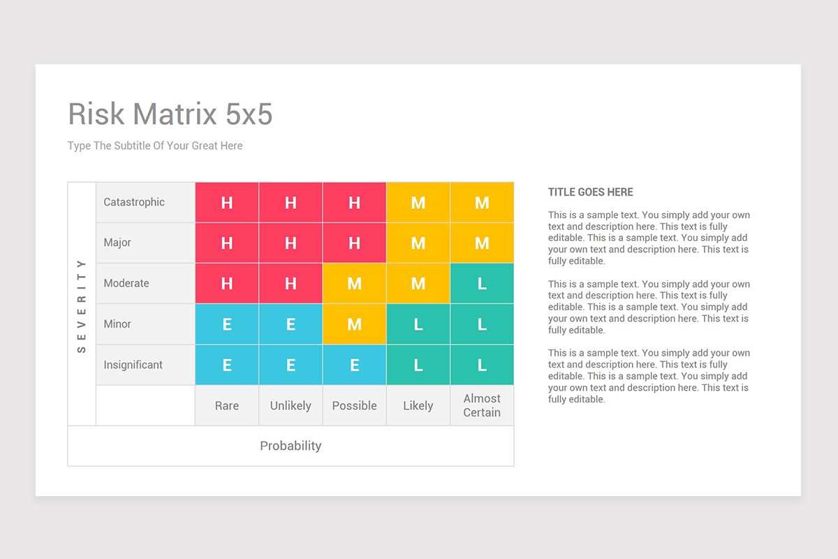 Risk Matrix Keynote Diagrams Template | Nulivo Market