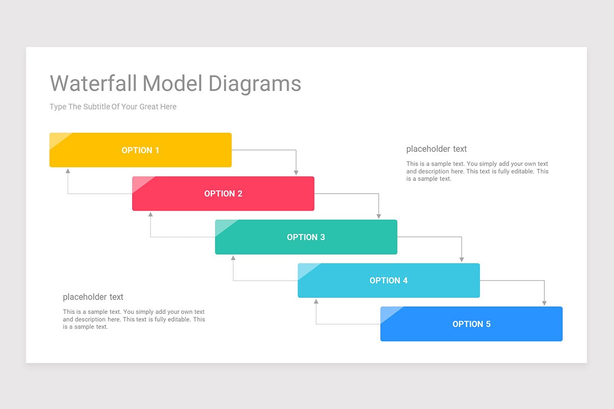 Waterfall Chart Google Slides Template Diagrams | Nulivo Market