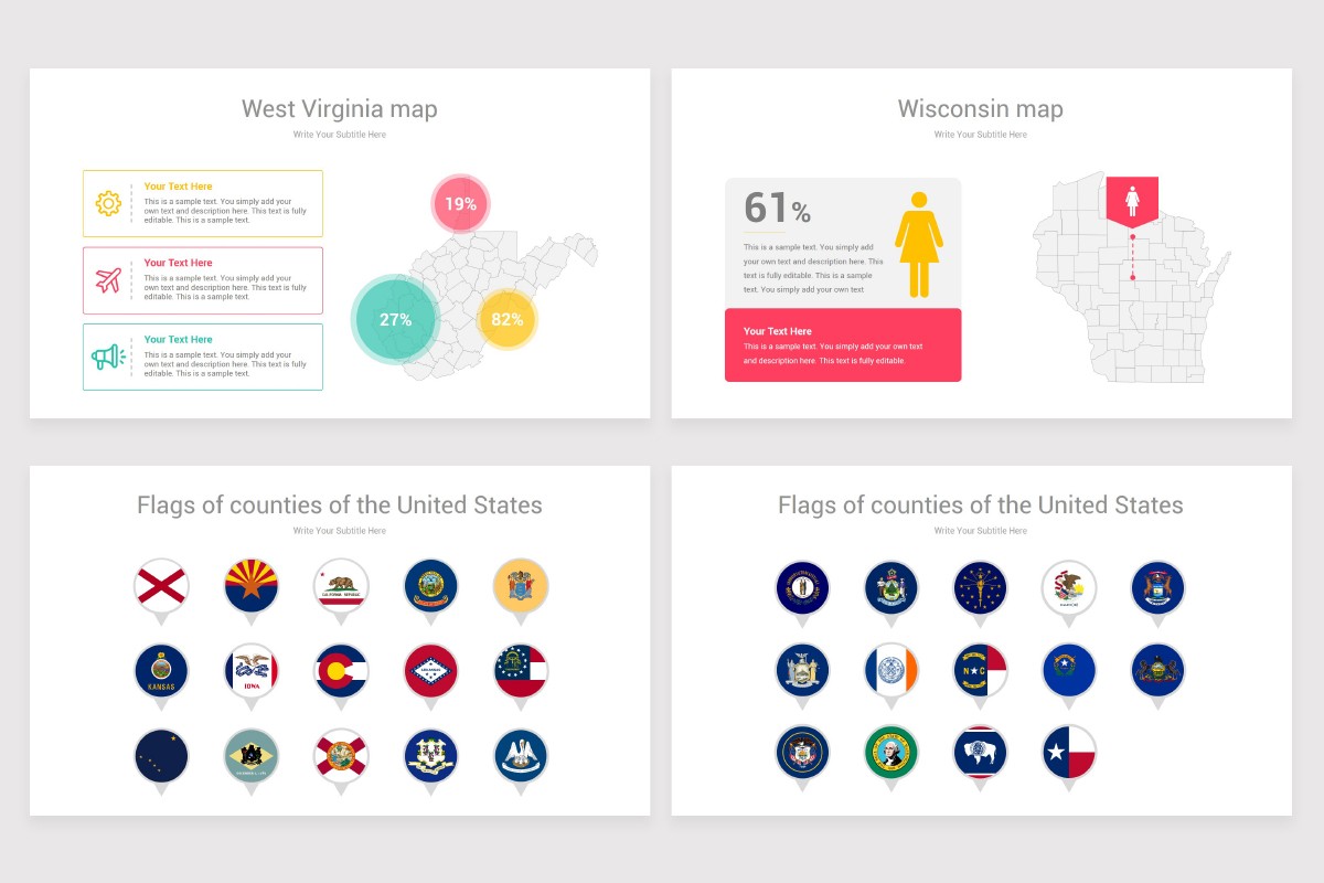 USA Counties Maps PowerPoint Template | Nulivo Market