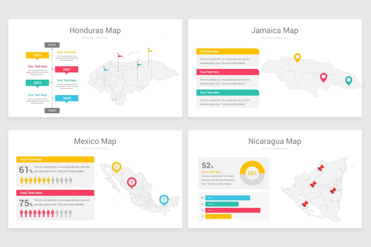 North America Maps Google Slides Template Nulivo Market