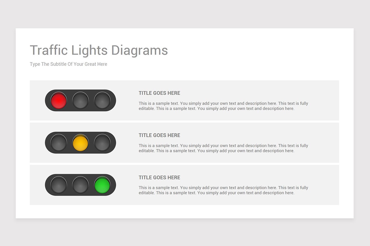 Traffic Lights Diagrams Keynote Template Nulivo Market