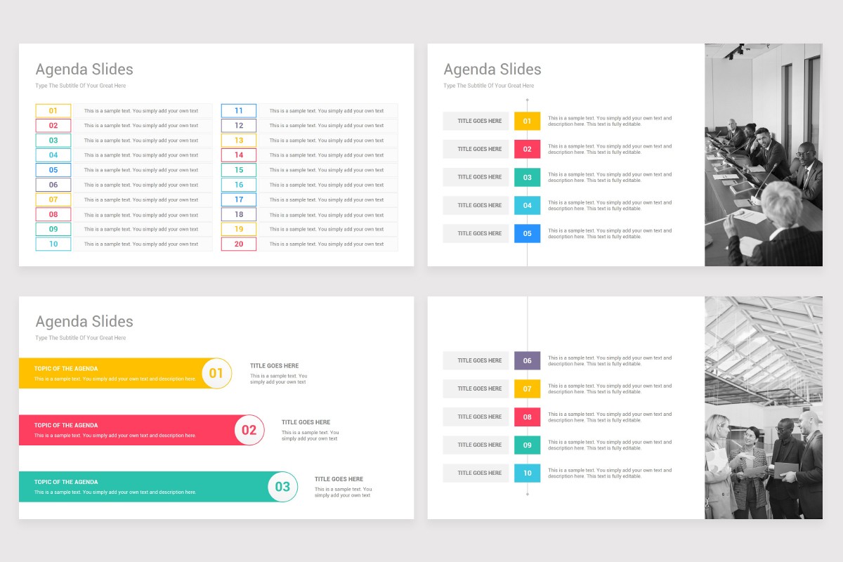 Agenda Google Slides Template Diagrams Nulivo Market