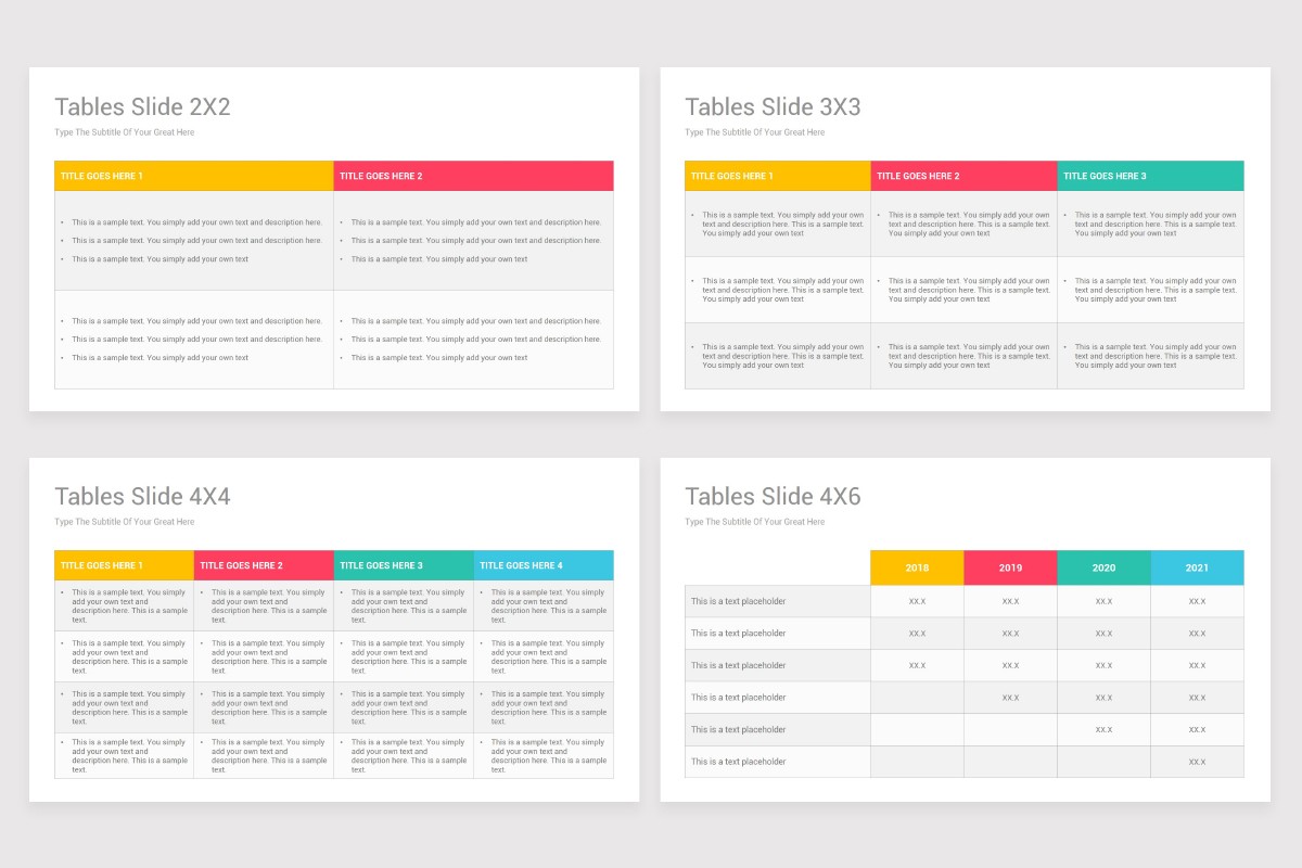 Tables PowerPoint Presentation Template | Nulivo Market