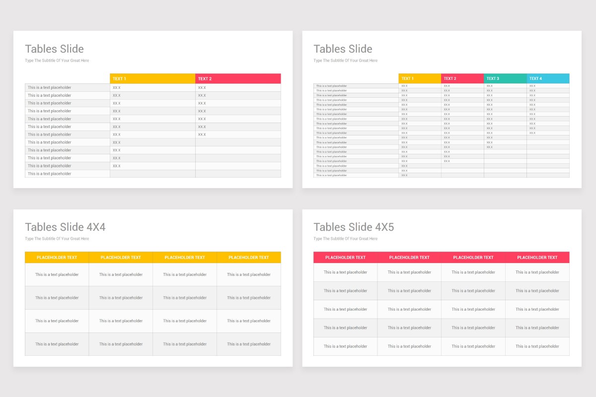 Tables PowerPoint Presentation Template | Nulivo Market