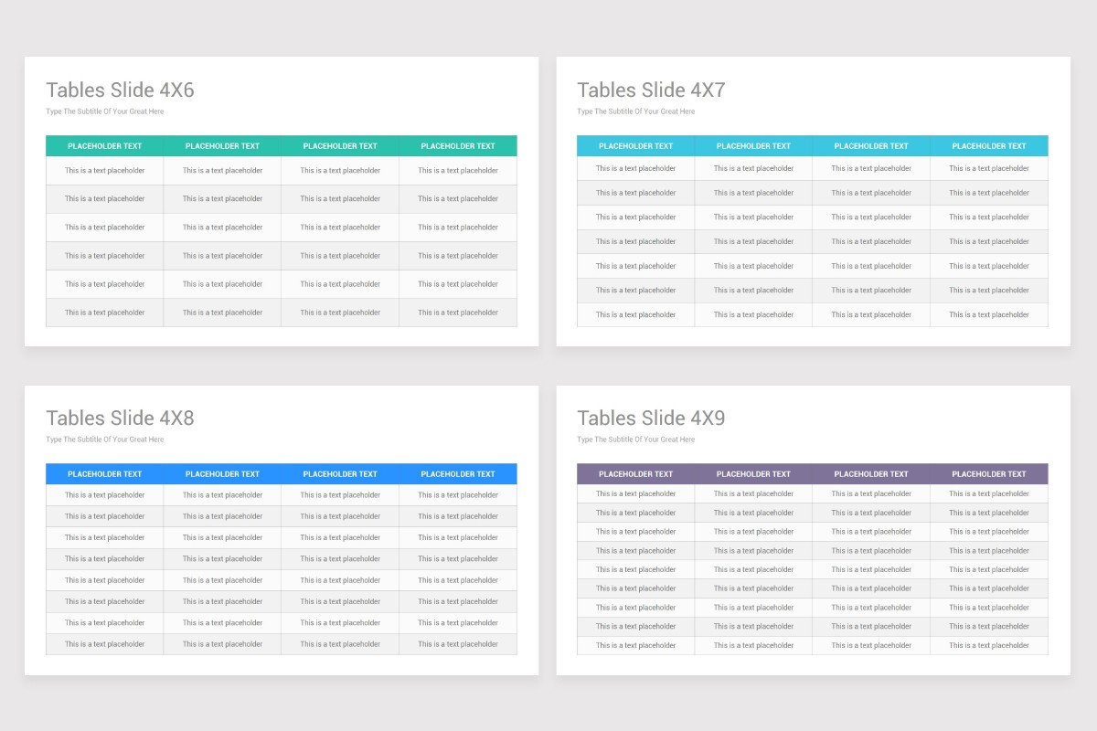 Tables PowerPoint Presentation Template | Nulivo Market