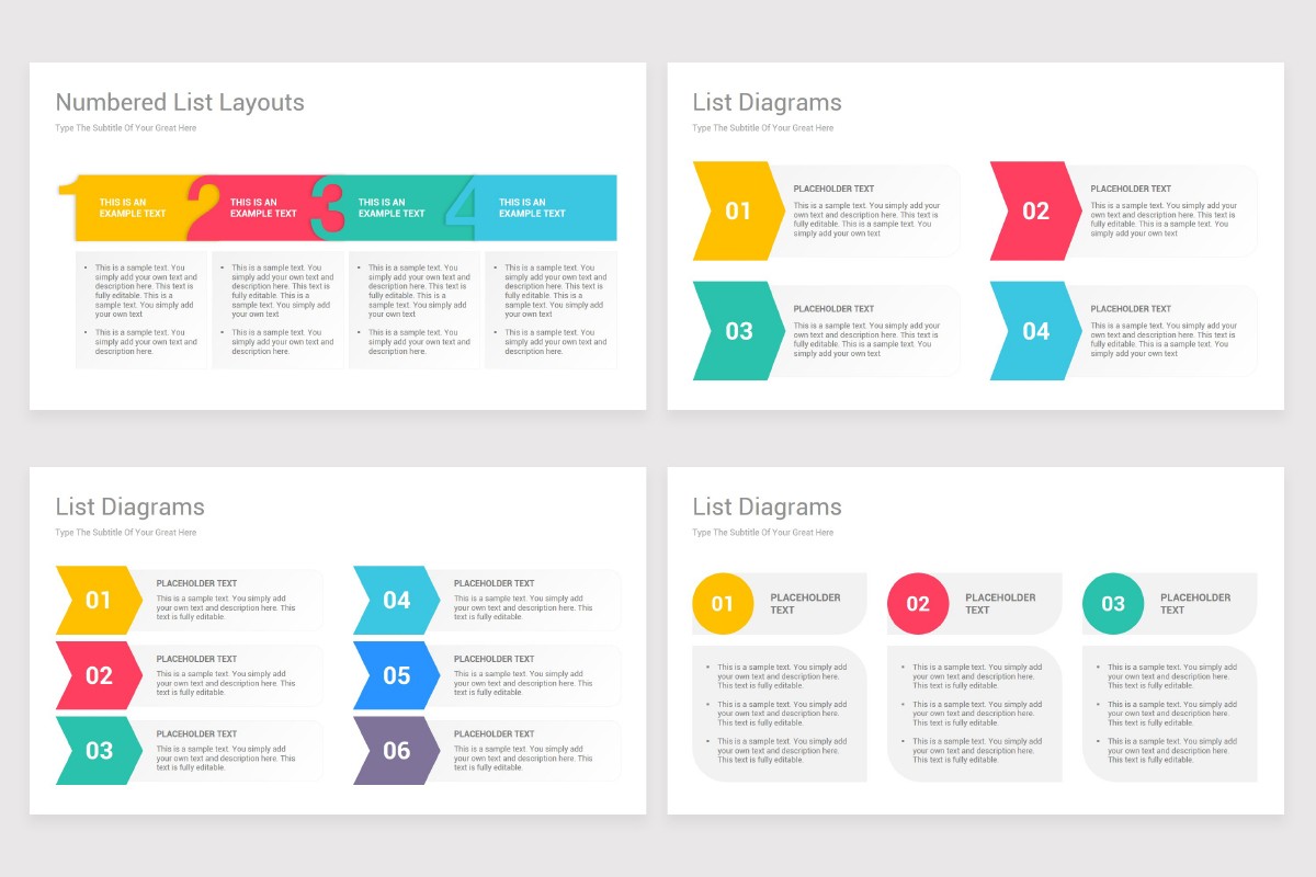Lists PowerPoint Presentation Template Nulivo Market