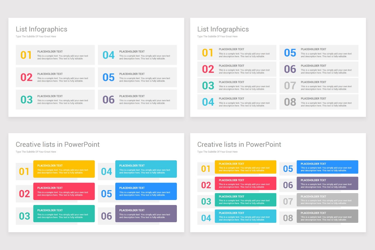 Lists Google Slides Presentation Template | Nulivo Market