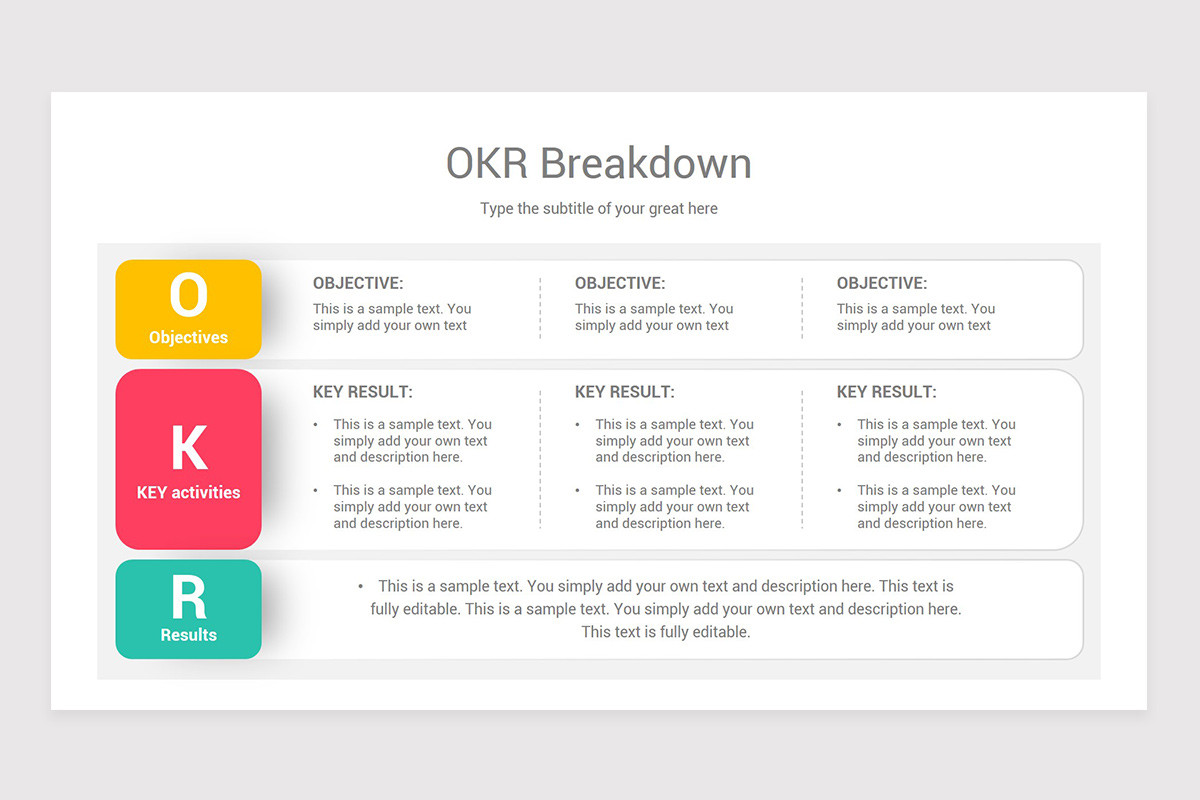 OKR Objectives and Key Results PowerPoint Template Nulivo Market