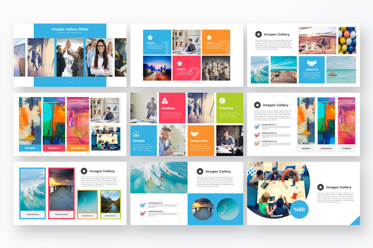 Slideshow Presentation Image Gallery PowerPoint Presentation Template | Nulivo Market
