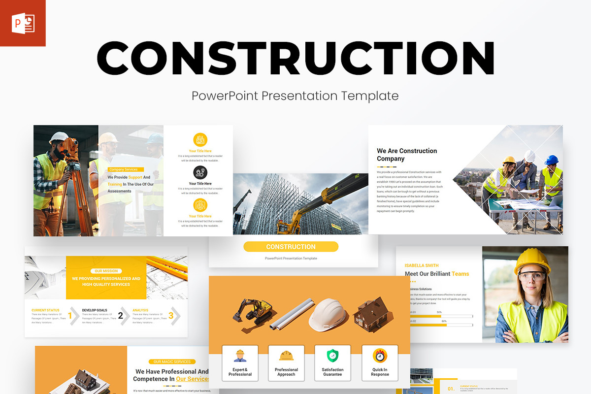 Construction PowerPoint Presentation Template | Nulivo Market