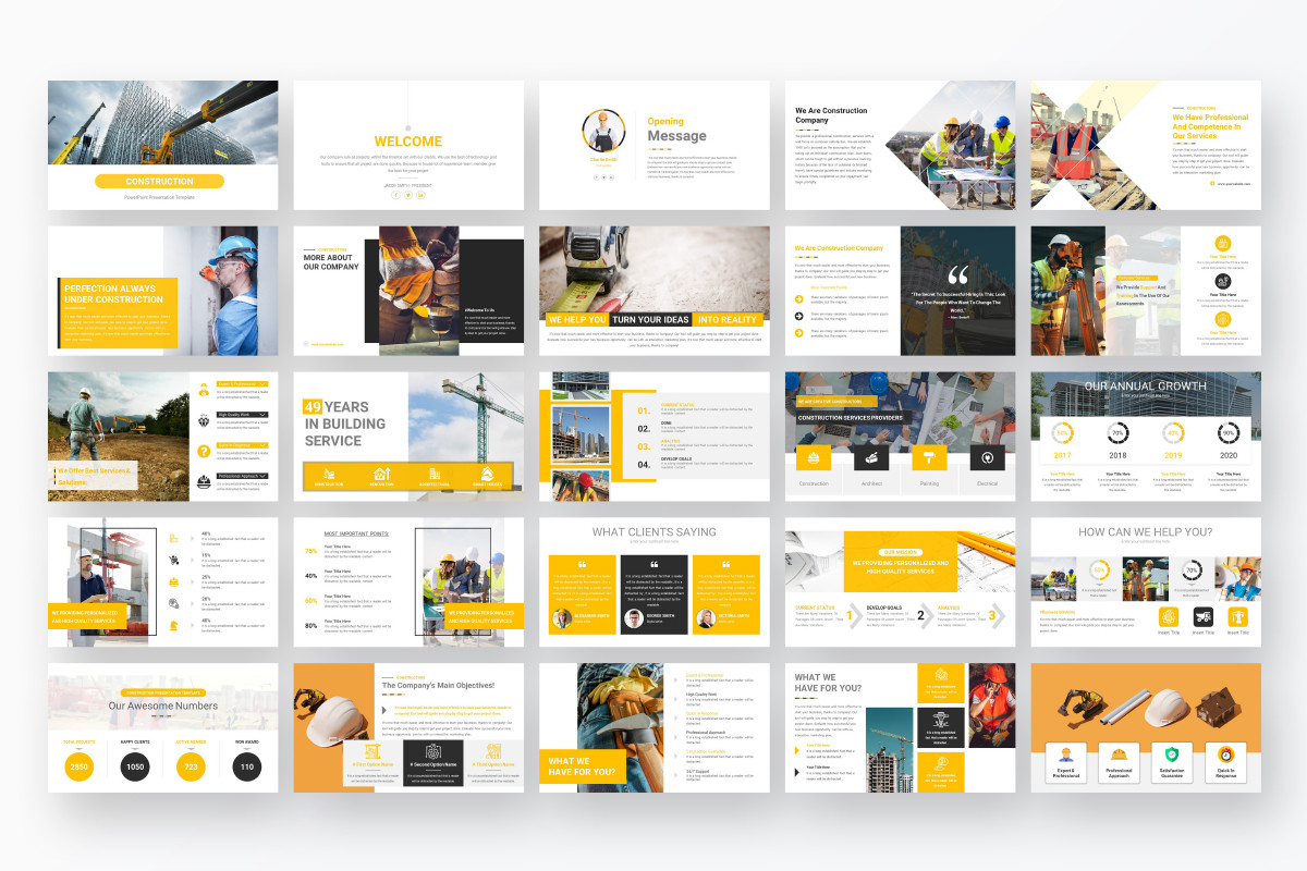 Construction Powerpoint Presentation Template Nulivo Market