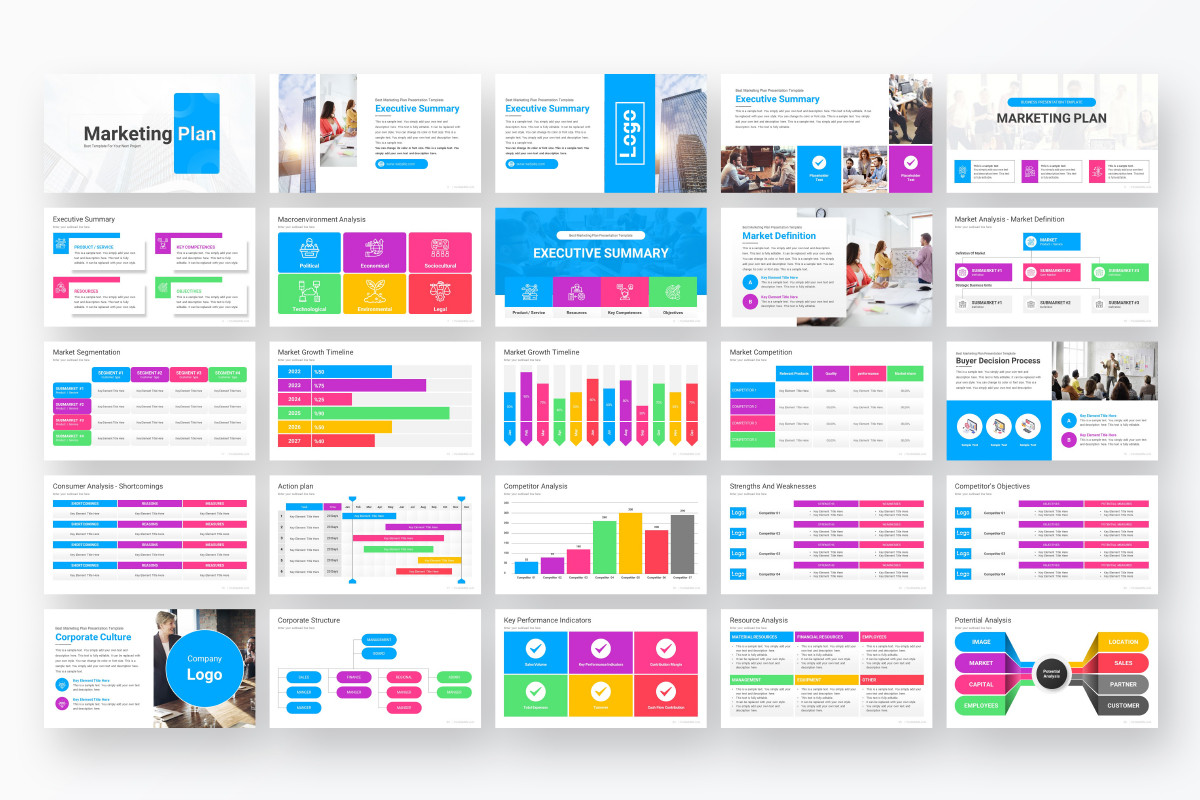 Pro Marketing Plan PowerPoint Presentation Template | Nulivo Market