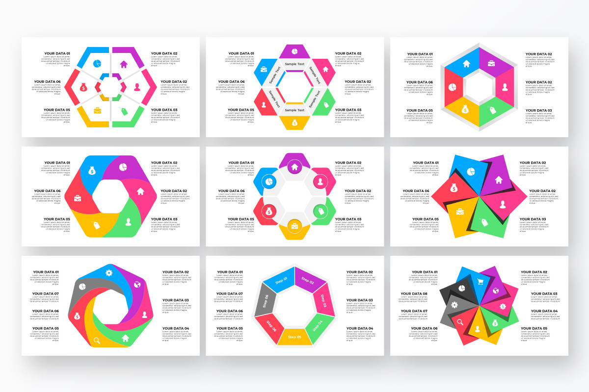 Geometric Infographics PowerPoint Template | Nulivo Market