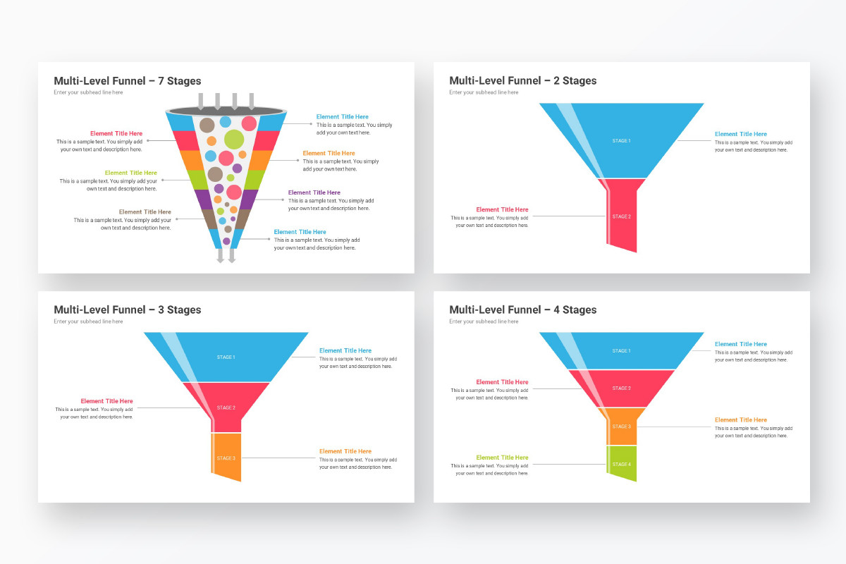 Multi-Level Funnel Infographic PowerPoint Template | Nulivo Market