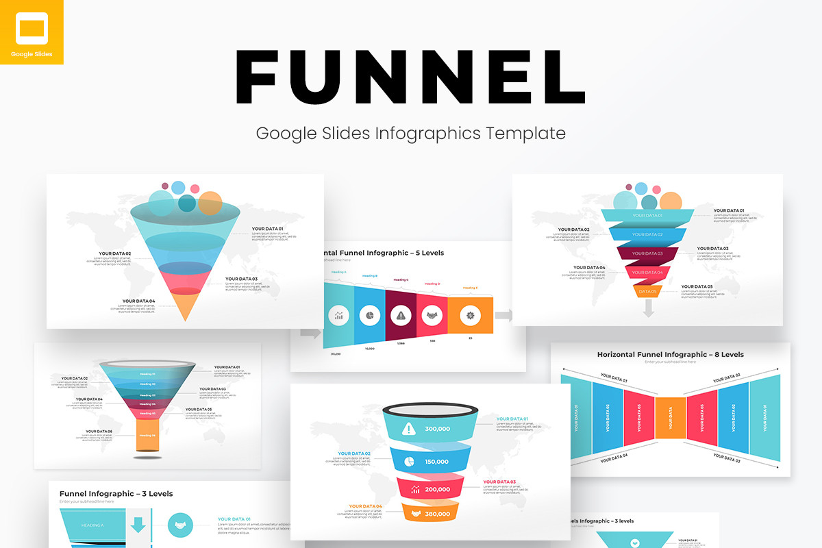 Funnel Infographics Google Slides Template Diagrams | Nulivo Market