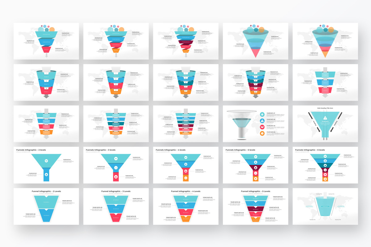 Funnel Infographics Google Slides Template Diagrams Nulivo Market