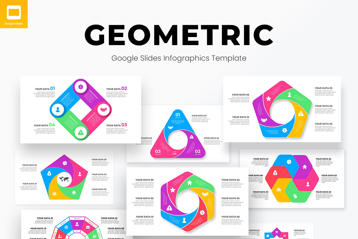 Geometric Infographics Google Slides Template Diagrams | Nulivo Market