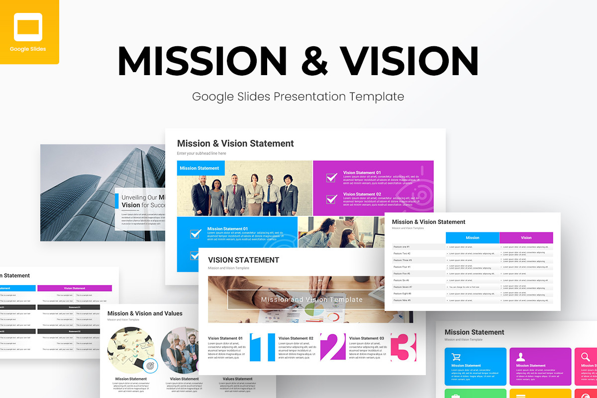 Mission & Vision Google Slides Presentation Template | Nulivo Market