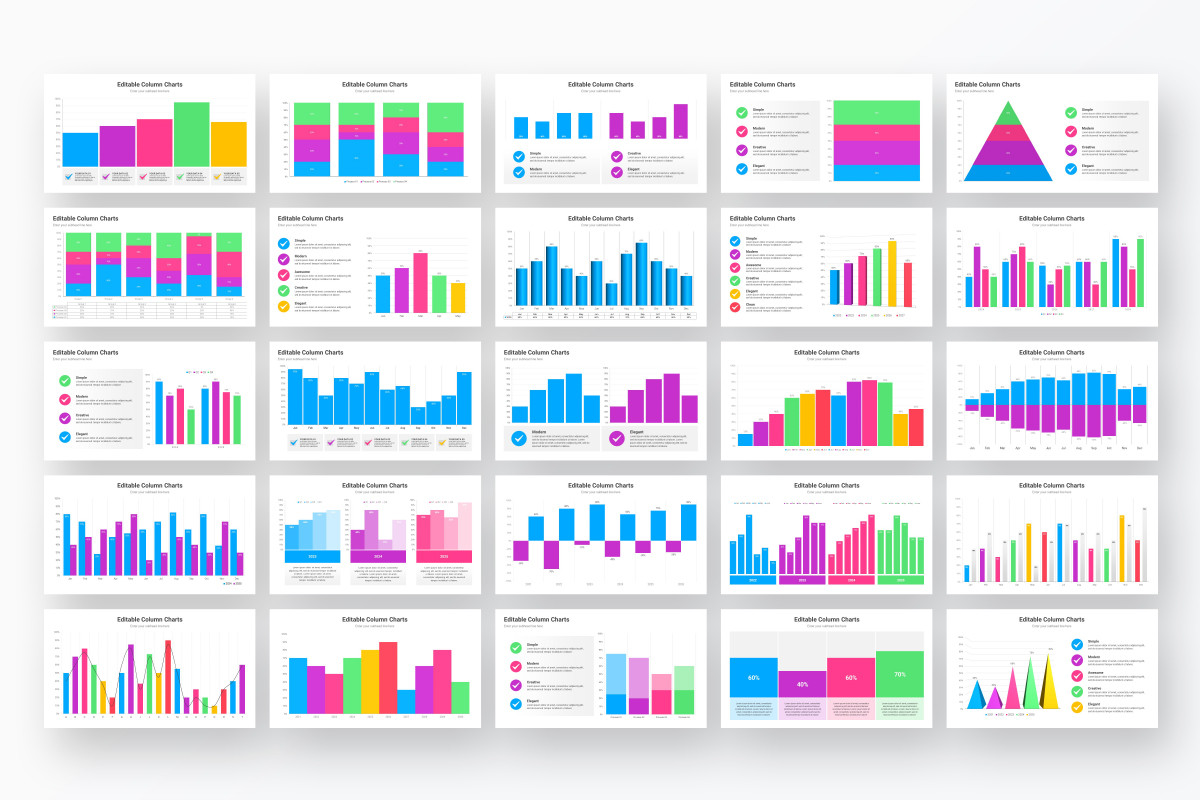 Column Chart PowerPoint Template | Nulivo Market