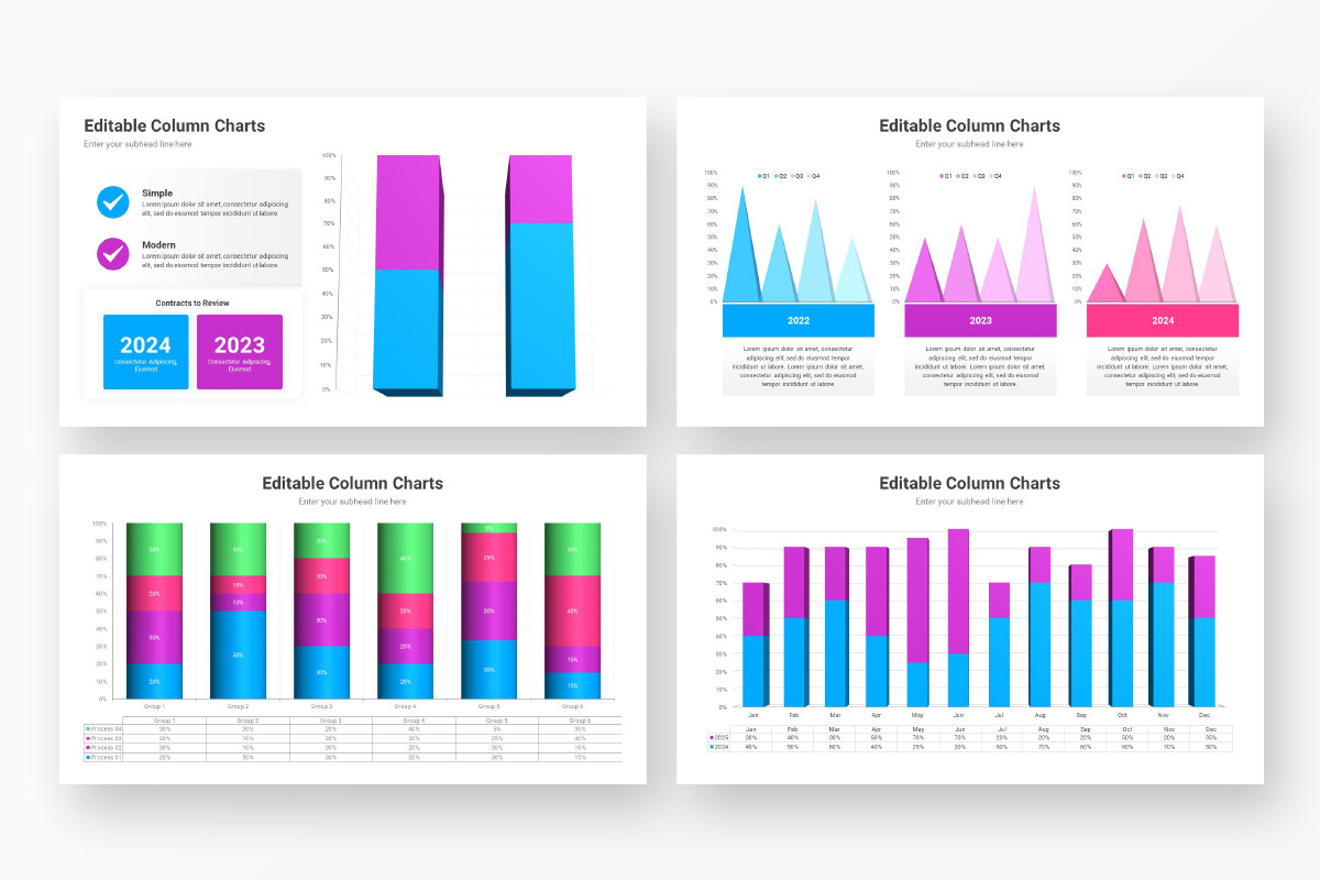 Column Chart PowerPoint Template | Nulivo Market
