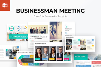 Businessman Meeting PowerPoint Presentation Template