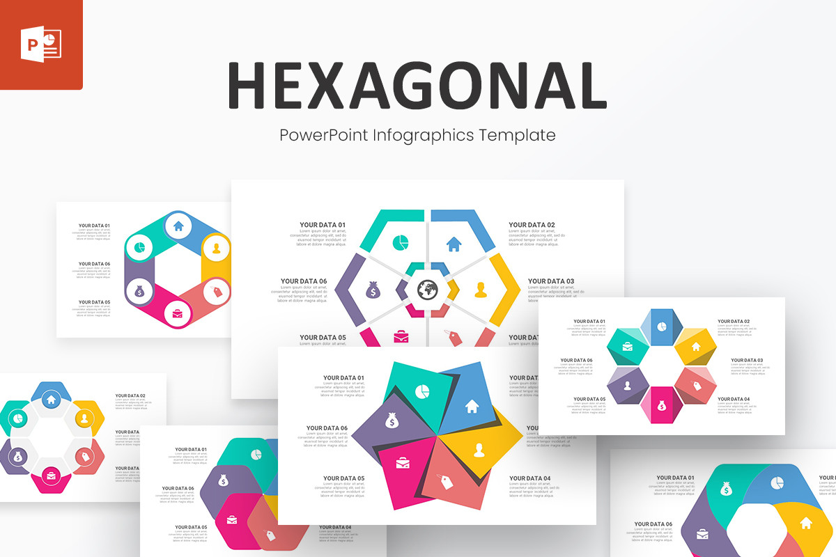 Hexagonal Infographics PowerPoint Template | Nulivo Market